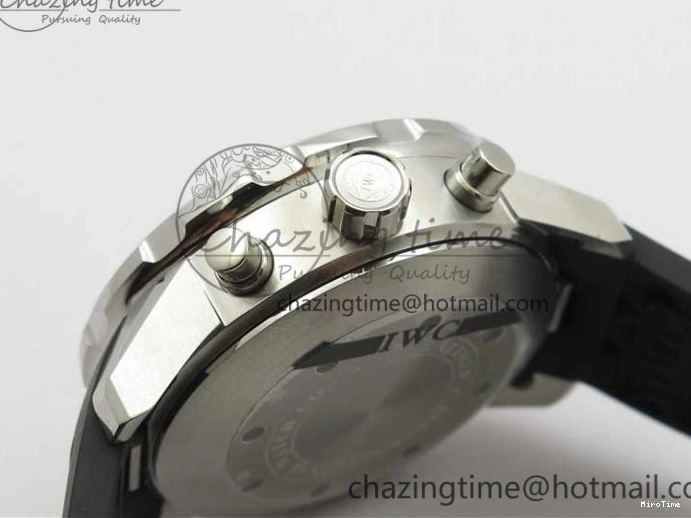 MIROTIME 0216 Aquatimer Chrono IW376702 SS BLS 1:1 Best Edition Black Dial on Black Rubber Strap A WellDesigned 7105